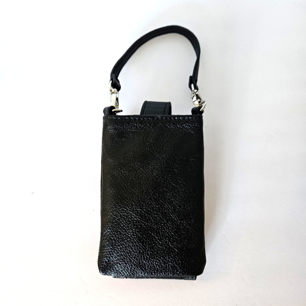 NY&CO Black Small Folding Wallet/Wristlet with Loop Handle O/S
